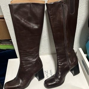 Nine West size 8 brown leather boots